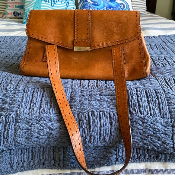 Fossil Handbags - Vintage Fossil Distressed“tan” Leather Crossbody Bag